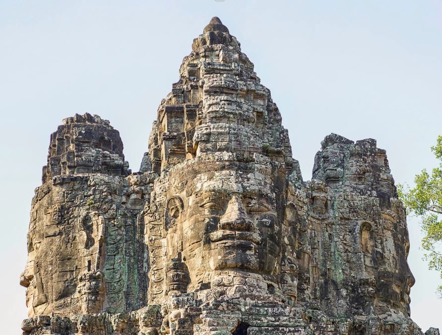 Les tours à visages du temple du Bayon à Angkor Thom